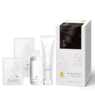 کیت رنگ مو زی فام: شامل رنگ مو حجم 50 میلی لیتر، کرم اکسیدان 9% حجم 75 میلی لیتر، ماسک نرم کننده و تقویت کننده رنگ مو حجم 20 میلی لیتر، سرم مو محافظت کننده هنگام رنگ حجم 5 میلی لیتر، دستکش یکبار مصرف